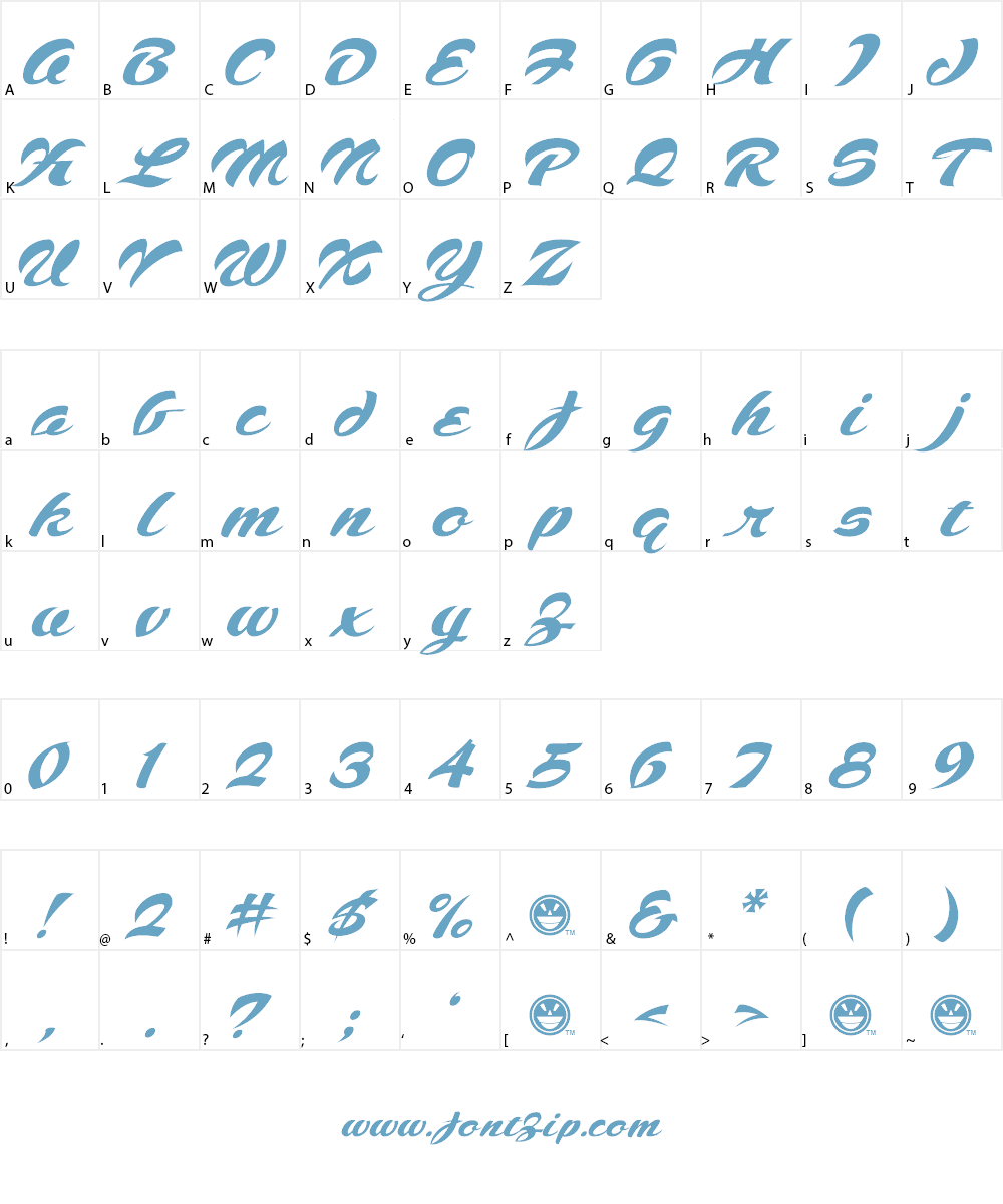 Voodoo Script Font Character
